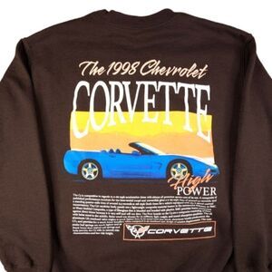 1998 Chevrolet Corvette Sweatshirt Mens Size Small Sports Car Convertible